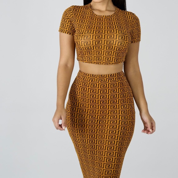 Good time USA | Sheer Maze 2 Piece Midi Set - Picture 4 of 8